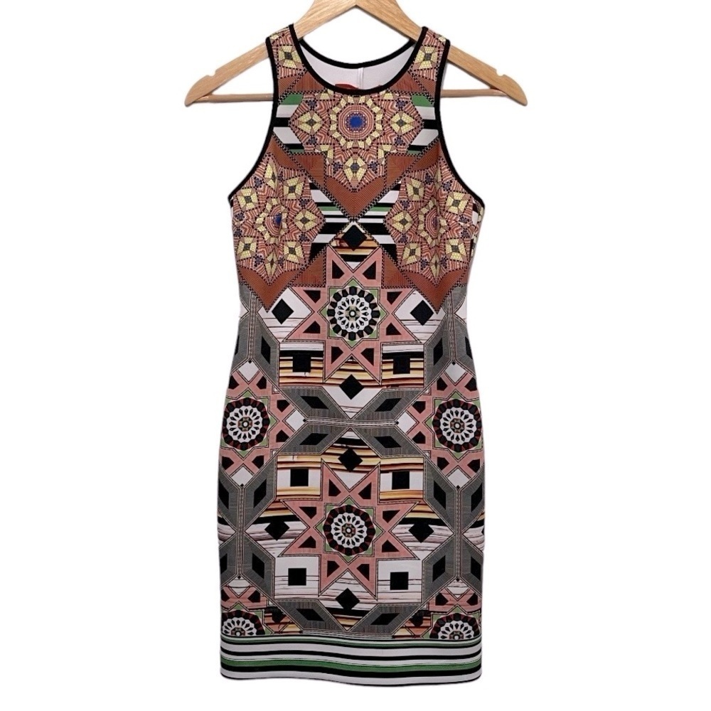 Clover Canyon Neoprene Bodycon Cocktail Dress Made in USA Size Medium
